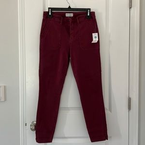 Studio blue burgundy utility pocket pants